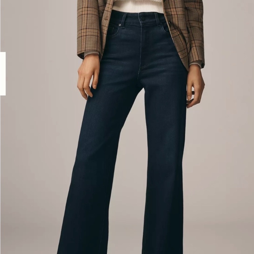 PAIGE Indigo High-Rise Wide-Leg Jeans BNWT